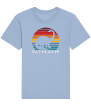 Load image into Gallery viewer, Eat plants dino shirt blue