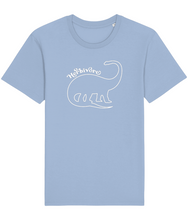 Load image into Gallery viewer, Herbivore dinosaur t-shirt blue