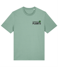 Load image into Gallery viewer, powered by plants t shirt green