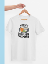 Load image into Gallery viewer, White unisex buffalo cauliflower wings shirt