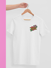 Load image into Gallery viewer, Cat mom t-shirt on a hanger