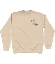 Load image into Gallery viewer, Christmas murder goose embroidered sweatshirt brown