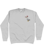Load image into Gallery viewer, Christmas murder goose embroidered sweatshirt grey