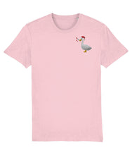 Load image into Gallery viewer, Christmas murder goose embroidered t-shirt in pink