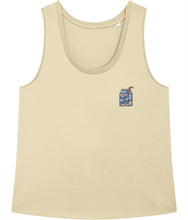Load image into Gallery viewer, Dairy is scary yellow embroidered tank top