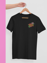 Load image into Gallery viewer, Black dog mom shirt on a hanger
