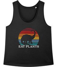 Load image into Gallery viewer, Eat plants dino tank in black
