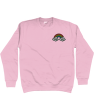 Load image into Gallery viewer, Pink fuck off rainbow embroidered sweatshirt