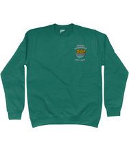 Load image into Gallery viewer, Green spread hummus not hate sweatshirt