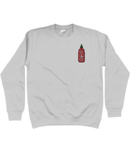 Load image into Gallery viewer, Hot stuff sriracha sweatshirt in grey