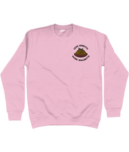 Load image into Gallery viewer, Pink less upsetti, more spaghetti embroidered sweatshirt