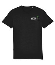 Load image into Gallery viewer, Black powered by plants shirt