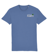 Load image into Gallery viewer, Blue powered by plants shirt