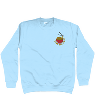 Load image into Gallery viewer, Blue send noods embroidered sweatshirt.