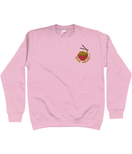 Load image into Gallery viewer, Pink send noods embroidered sweatshirt.