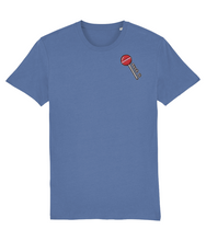 Load image into Gallery viewer, Suck it embroidered t-shirt in blue