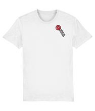 Load image into Gallery viewer, Suck it embroidered t-shirt in white