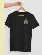 Load image into Gallery viewer, Thankful for vegans turkey embroidered t-shirt black