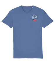 Load image into Gallery viewer, The future is vegan embroidered blue t-shirt