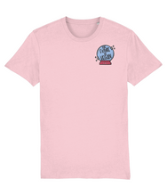 Load image into Gallery viewer, The future is vegan embroidered pink t-shirt