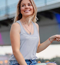 Load image into Gallery viewer, Blue Tofu Tank Top on a model