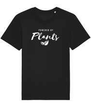 Load image into Gallery viewer, Black unisex powered by plants t-shirt