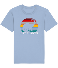 Load image into Gallery viewer, Eat plants dino shirt blue
