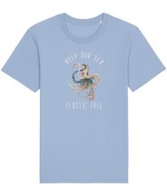 Load image into Gallery viewer, Keep Our Sea Plastic Free Octopus Unisex | Vegan T-Shirt
