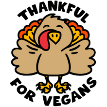 Load image into Gallery viewer, Thankful For Vegans Turkey Embroidered T-Shirt
