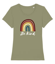 Load image into Gallery viewer, Be kind rainbow shirt green
