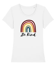 Load image into Gallery viewer, Be kind rainbow shirt white
