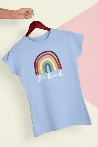 Be kind rainbow shirt blue