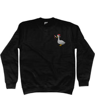 Load image into Gallery viewer, Christmas murder goose embroidered sweatshirt black
