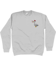 Load image into Gallery viewer, Christmas murder goose embroidered sweatshirt grey
