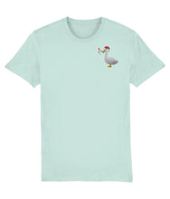 Load image into Gallery viewer, Christmas murder goose embroidered t-shirt in green
