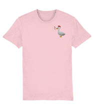 Load image into Gallery viewer, Christmas murder goose embroidered t-shirt in pink

