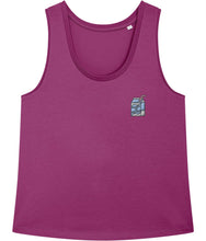 Load image into Gallery viewer, Dairy is scary purple embroidered tank top
