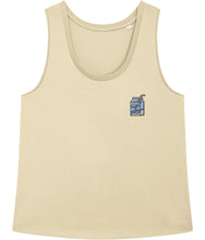 Load image into Gallery viewer, Dairy is scary yellow embroidered tank top
