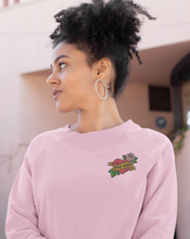 Load image into Gallery viewer, Pink dog mom sweatshirt on a model
