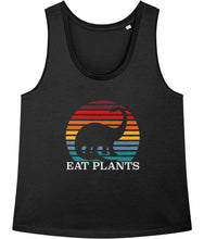 Load image into Gallery viewer, Eat plants dino tank in black
