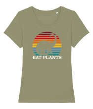 Load image into Gallery viewer, Eat plants dinosaur shirt green
