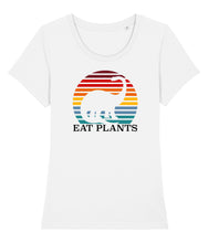 Load image into Gallery viewer, Eat plants dinosaur shirt white
