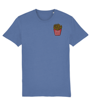 Load image into Gallery viewer, Fries before guys embroidered t-shirt in blue
