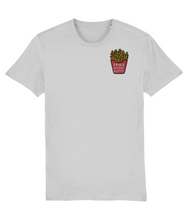 Load image into Gallery viewer, Fries before guys embroidered t-shirt in grey
