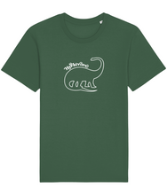 Load image into Gallery viewer, Herbivore dinosaur organic cotton vegan t-shirt in green
