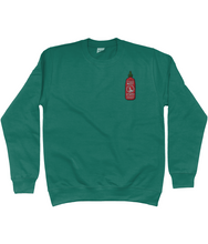 Load image into Gallery viewer, Hot stuff sriracha sweatshirt in green
