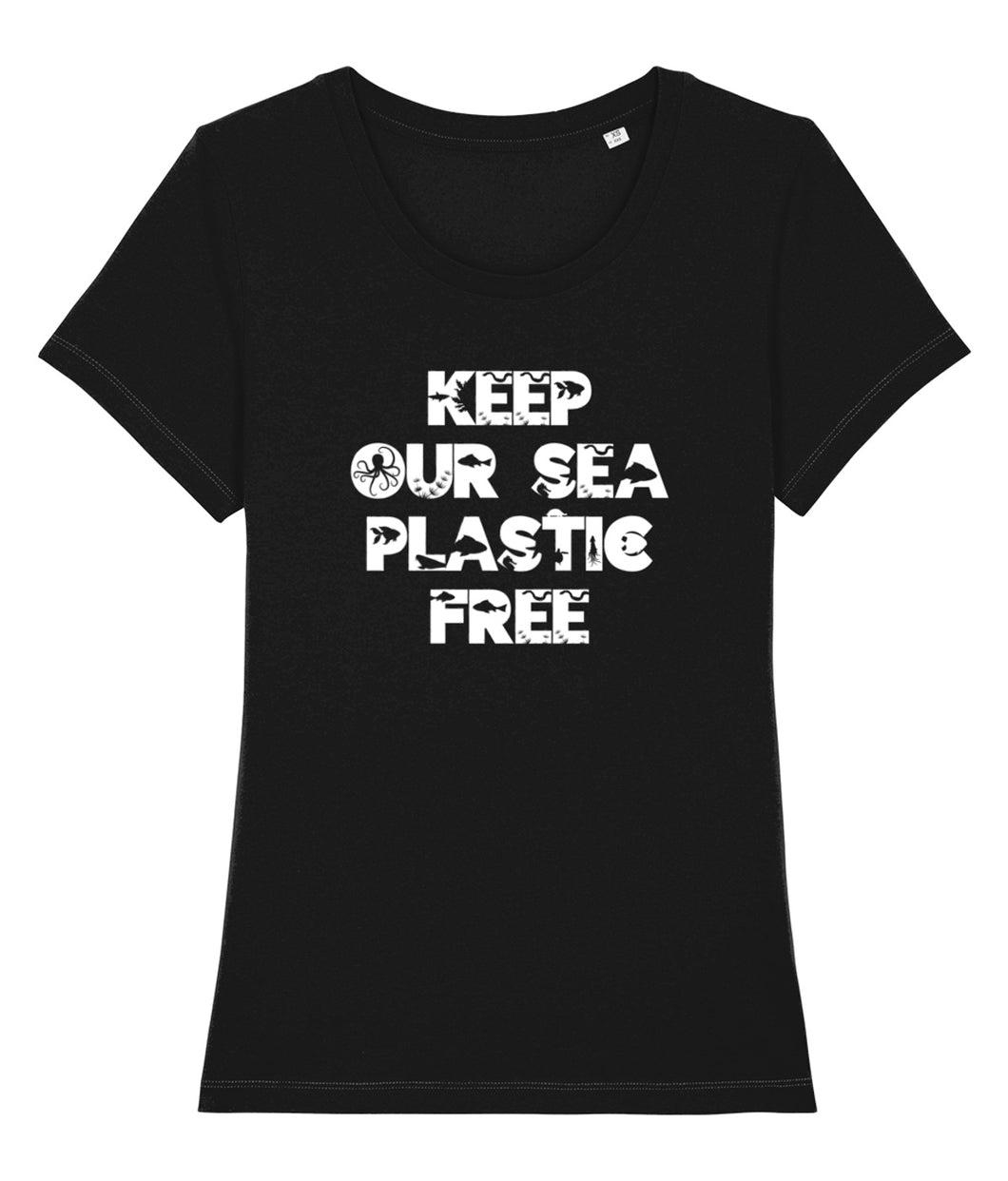 Keep our sea plastic free shirt black