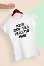 Load image into Gallery viewer, Keep our sea plastic free shirt white
