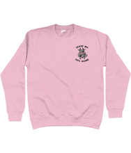Load image into Gallery viewer, Pink leave my tits alone vegan sweatshirt
