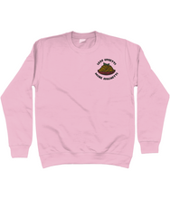 Load image into Gallery viewer, Pink less upsetti, more spaghetti embroidered sweatshirt
